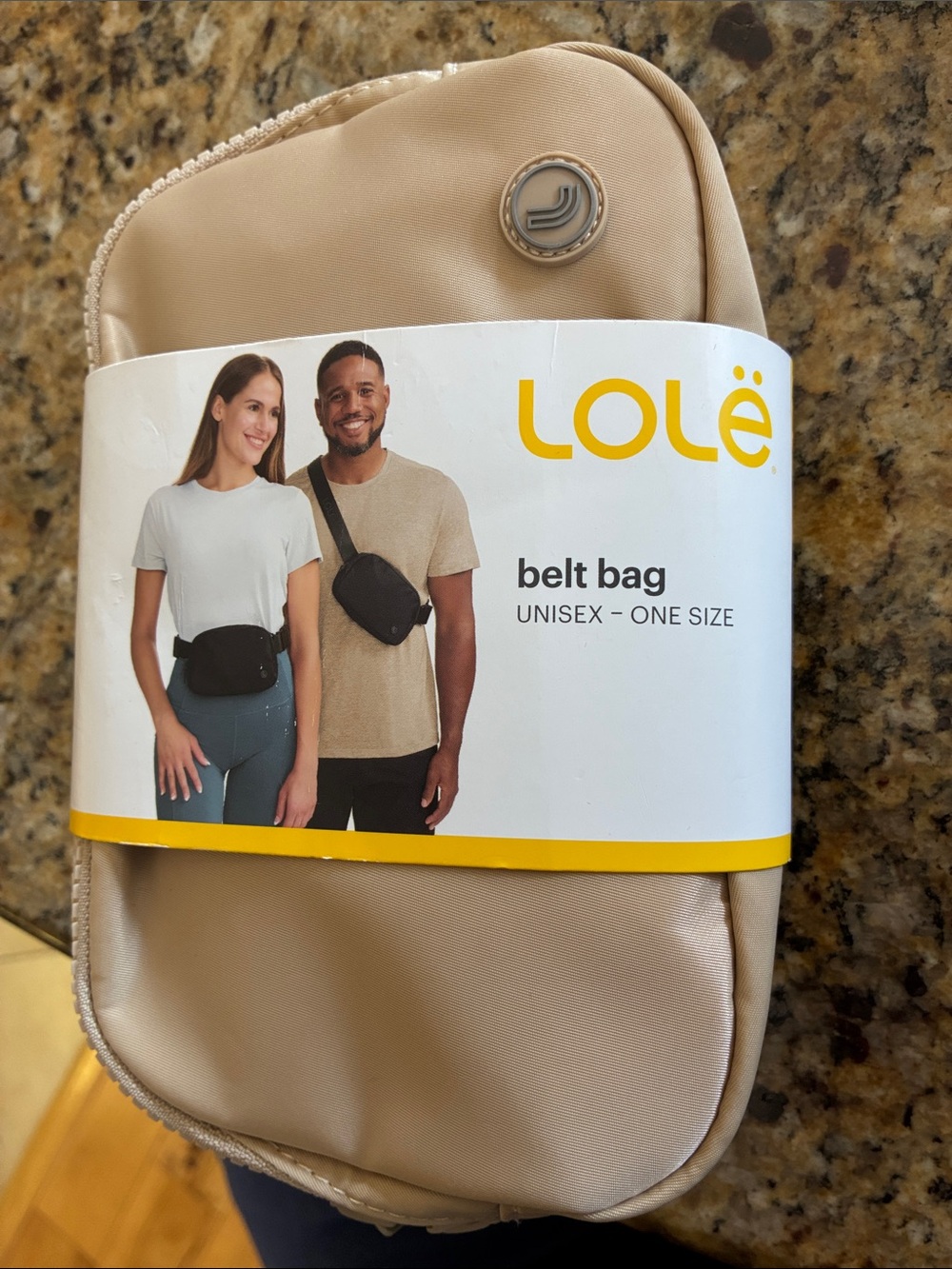 Lole Beige Belt Bag – Neutral Unisex Waist Pack